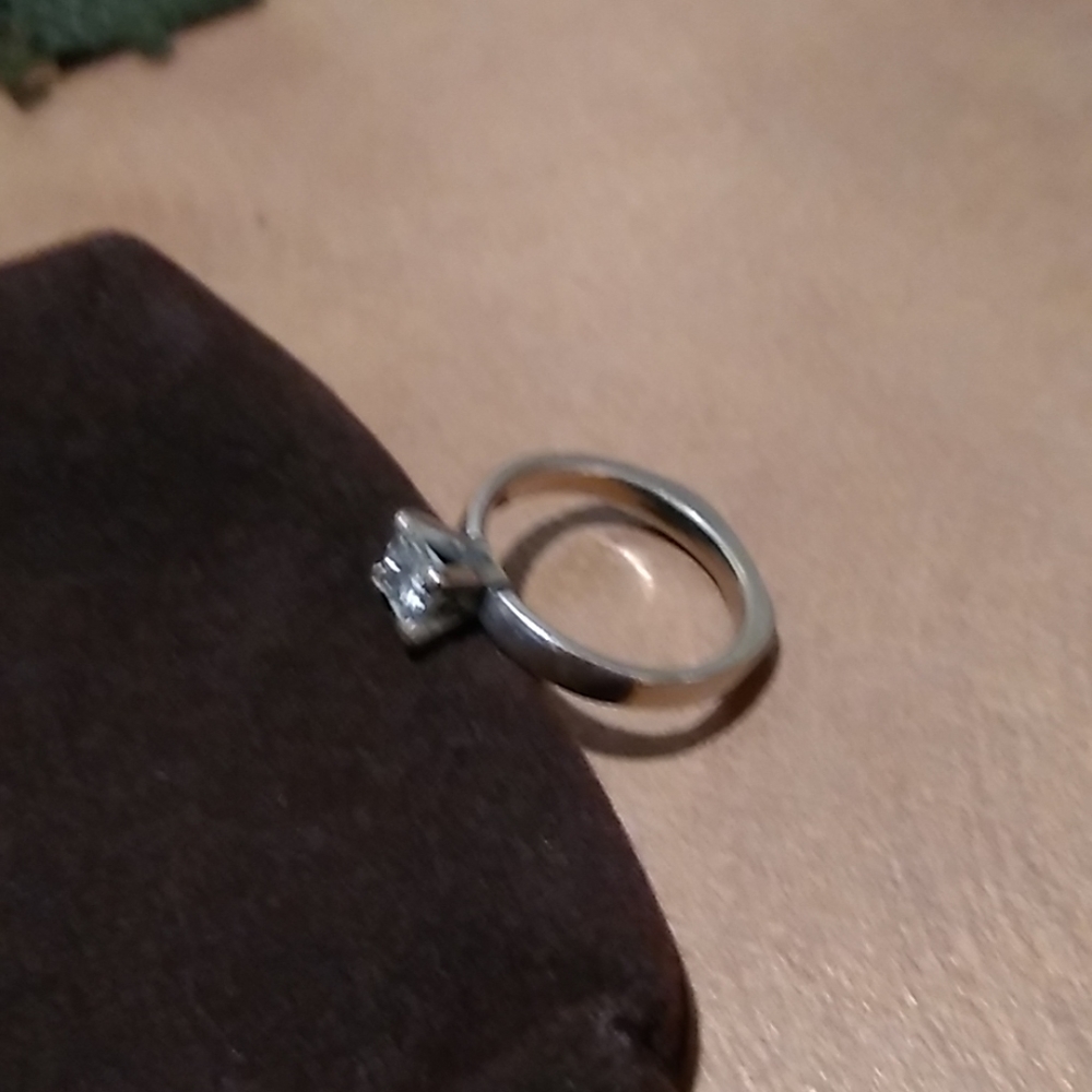 Solitaire Diamond Wedding Ring - image 2